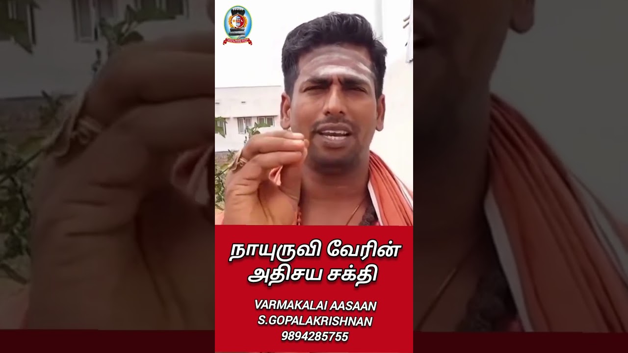 நாயுருவி வேரின் அதிசய சக்தி/தலைமை வர்மக்கலை ஆசான் எஸ்.கோபாலகிருஷ்ணன் ஆச்சாரியார் 9894285755