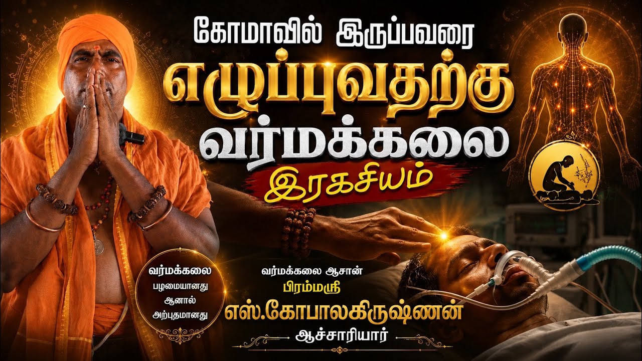 கோமாவில் இருப்பவரை எழுப்புவதற்கு வர்மக்கலை இரகசியம்/எஸ்.கோபாலகிருஷ்ணன் 9894285755